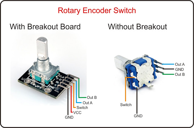 Hobbytronics. Rotary Encoder encoder 7 pole wiring diagram 