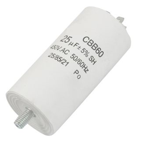 Picture of MOTOR RUNNING CAPACITOR 50uF 450VAC STUD+4T  50x92