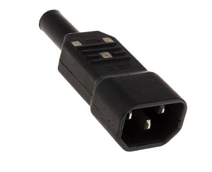 Picture of C14 IEC PLUG IN-LINE W/SLEEVE 15A 250V
