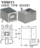 Picture of SOCK USB T=B R/A 1A PCB SH