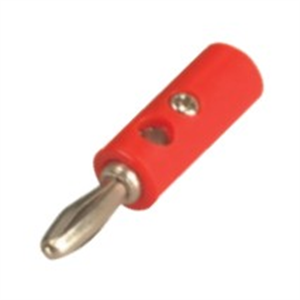 Picture of PLUG BANANA 4mm RED RND SCR-TYPE