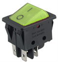 Picture of ROCKER SWITCH DPST GREEN ILLUMINATED