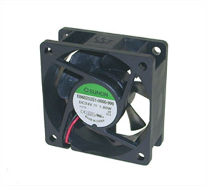 Picture of 24VDC AXIAL FAN 60sqx25mm SLV 23.5CFM LEAD