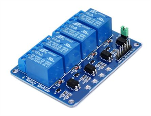 Picture of 4-CH RELAY 5V COIL, BLUE, TRIGGER LOW,