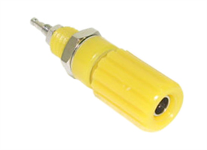 Picture of BANANA SOCKET 4mm YELLOW CAPTIVE