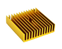 Picture of HEATSINK 40x40x11 GOLD COLOUR PLATED
