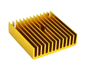 Picture of HEATSINK 40x40x11 GOLD COLOUR PLATED