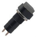 Picture of PUSH BUTTON SQ SWITCH N.O. SPST 3A BLACK SOLDER M1