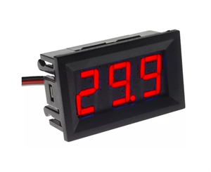 Picture of PANEL MOUNT DC VOLTMETER RED 4.5-30VDC