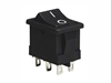 Picture of ROCKER SWITCH MINI DPDT 6A BLACK P/FIT 13x19mm