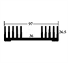 Picture of HEATSINK MIL LIP 97x26.5x100mm