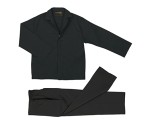 Picture of 2-PC CONTI WORK SUIT BLACK SIZE J=38 & P=34