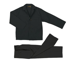 Picture of 2-PC CONTI WORK SUIT BLACK SIZE J=44 & P=40