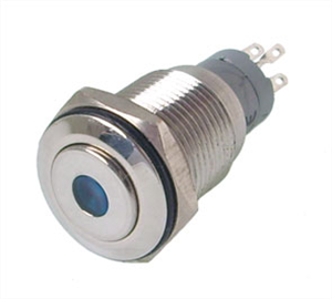 Picture of ILL. LAT PUSH BUTTON BLUE 16MM DPDT 220V