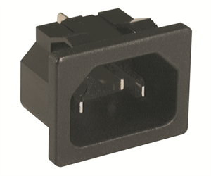 Picture of C14 IEC PLUG PRESS FIT SOLDER TERMINALS