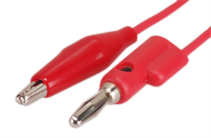 Picture of LEAD BANANA PLUG-CROC RED