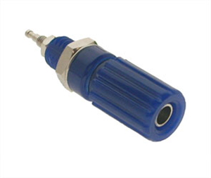 Picture of BANANA SOCKET 4mm BLUE CAPTIVE