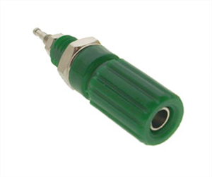 Picture of BANANA SOCKET 4mm GREEN CAPTIVE