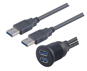 Picture of DUAL P/M USB3.0 SOCK TO DUAL USB PLUGS 1M LONG