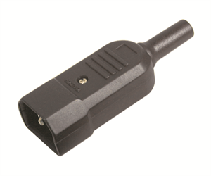 Picture of C14 IEC PLUG IN-LINE W/SLEEVE