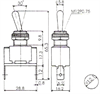 Picture of TOGGLE SWITCH MEDIUM SPST SCR ON-OFF LEGEND