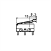 Picture of SUB-MINI MICRO LIMIT SWITCH SPDT ARCH=15 PCB