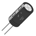 Picture of CAPACITOR ELEC RAD 10uF 50V 85-DEG