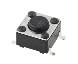 Picture of SMD TACTILE SWITCH 6x6x5mm H=5mm BLK