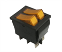 Picture of ROCKER SWITCH DPST ON-OFF ILLUM YL 16A 250V