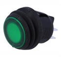 Picture of ROUND ROCKER SWITCH 240VAC GR DPST ILLUMINATED