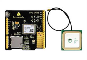 Picture of GPS SHIELD WITH SD SLOT + ANTENNA FOR ARDUINO