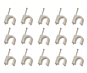 Picture of CIRCLE NAIL IN SADDLE 9mm WHITE - 100/BAG