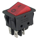 Picture of ROCKER SWITCH DPST 29x22 RED ILUMINATED