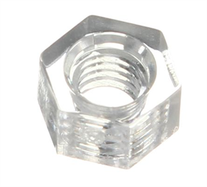 Picture of M3 NUT IN PLASTIC / ACRYLIC CLEAR