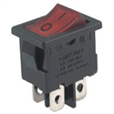 Picture of ROCKER SWITCH MINI DPST 13x19 ILL-RED 7A 250V