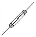 Picture of GLASS REED SWITCH NO 0.5A 10W 10-15AT 2x10mm