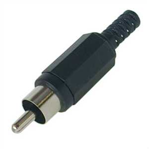 Picture of PLUG RCA STR BLACK W/SLEEVE