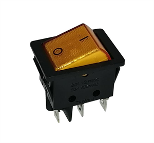 Picture of ROCKER SWITCH DPDT 29x22 AMB ILU