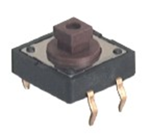 Picture of PCB TACTILE SWITCH DIL 12x12 SQR H=7.0 BROWN