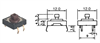 Picture of PCB TACTILE SWITCH DIL 12x12 SQR H=7.0 BROWN