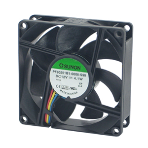 Picture of 12VDC AXIAL FAN 80sqx25mm BAL 60CFM 4-WIRE