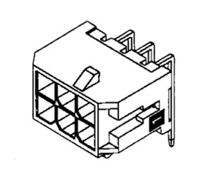 Picture of HEADER 8W DIL R/A 3.0