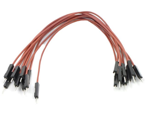 Picture of JUMPER LEAD 200mm PLUG-PLUG BROWN - MPQ=10