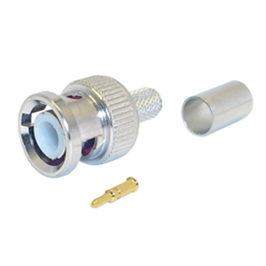 Picture of BNC-PLUG CRIMP IN-LINE 6mm RG59/U 3-PCS