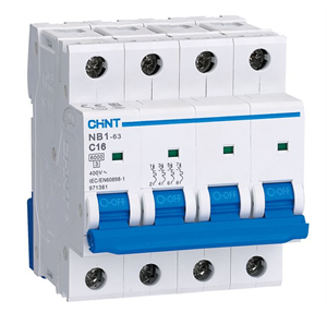 Picture of MINI D/R CIRCUIT BREAKER 4P 63A 6KA C-CURVE