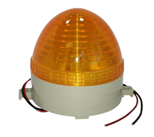 Picture of FLASHING LED LIGHT 24VDC 2W D=70mm YELLOW SCR