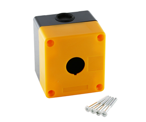 Picture of PUSH BUTTON ENCLOSURE 1HOLE IP65 PLASTIC YELLOW 22