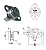 Picture of THERMAL CUT OUT 250-DegC NC FLANGE