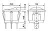 Picture of ROUND ROCKER SWITCH SPST 3P ILLUMINATED RED