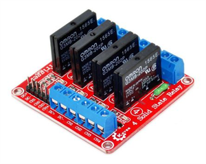 Picture of 4-ch SOLID-STATE 5v RELAY RED PCB 240V 2A